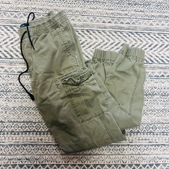 Aero Cargo Jogger Pants Women Size Small Green Minimalist Travel Elastic Wasit - Picture 9 of 9